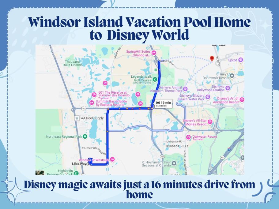Windsor Island Vacation Pool Home 达文波特 外观 照片